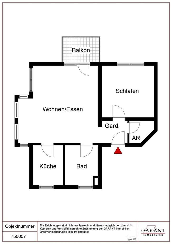 Immobilie in Brackenheim - Gepflegte 2 Zimmer-Wohnung mit Balkon und Stellplatz - Bild 3