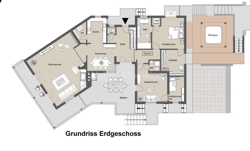 Immobilie in Wachtberg - Einzigartiges Architektenhaus mit Einlieger, traumhafter Dachterrasse, Wintergarten & Whirlpool - Bild 2