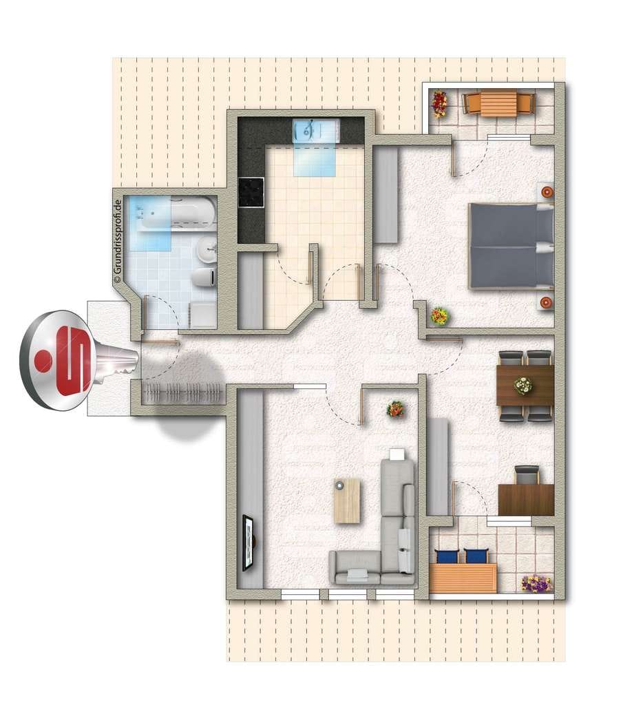 Immobilie in Waldkirch - Vermietete 3-Zimmer-Eigentumswohnung in Top-Lage mit herrlichem Ausblick - Bild 4