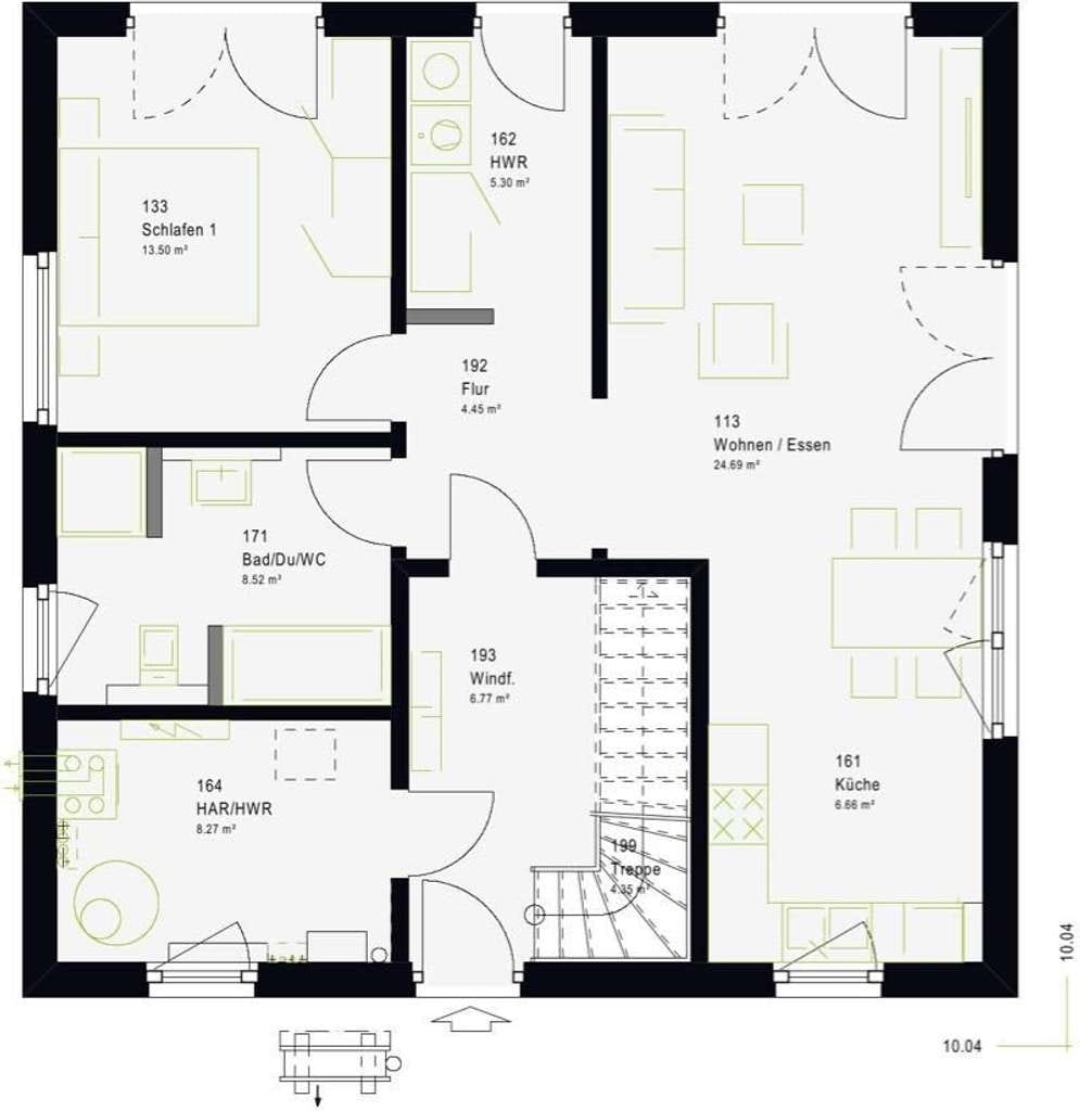 Immobilie in Berschweiler bei Baumholder - Das FamilyStyle 16.01 S von massa Haus - 1 Haus mit Platz für 2 Familien!! - Bild 4