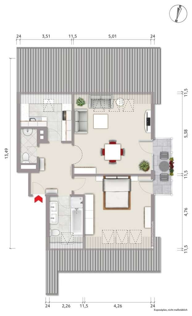 Immobilie in Oberstenfeld - Dachgeschosswohnung mit Potenzial in Oberstenfeld - Bild 1