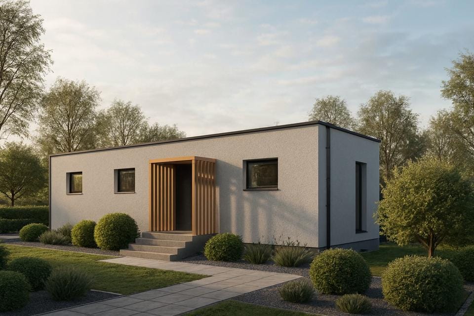 Immobilie in Regensburg - Rohe 77 - Moderner Bungalow in KfW 40, einzugsfertig inkl. KfW40, Fundamente - Bild 0