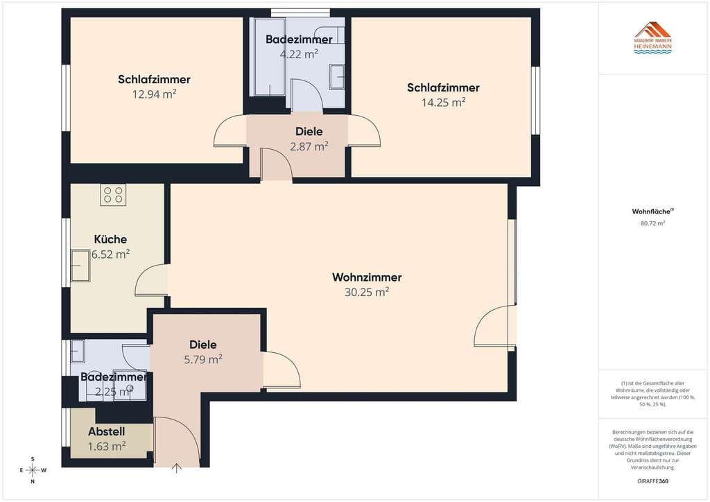 Immobilie in Schiffdorf - Solide Kapitalanlage in Schiffdorf: Gepflegte 3-Zimmer-Wohnung mit Garage - Bild 1