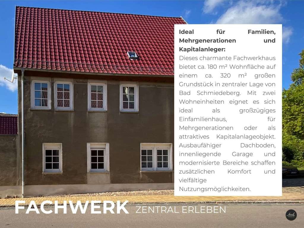 Immobilie in Bad Schmiedeberg - Historisches, saniertes Fachwerkhaus in Bad Schmiedeberg – nutzbar als Ein- oder Zweifamilienhaus - Bild 2