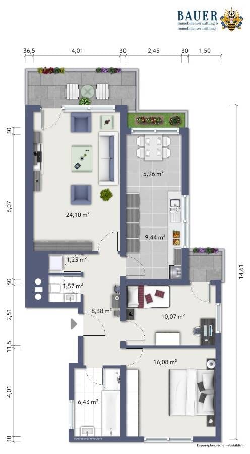 Immobilie in Igersheim - Ruhiges Wohnen mit Aussicht: 3-Zimmer-Wohnung mit Balkon und Garage - Bild 1