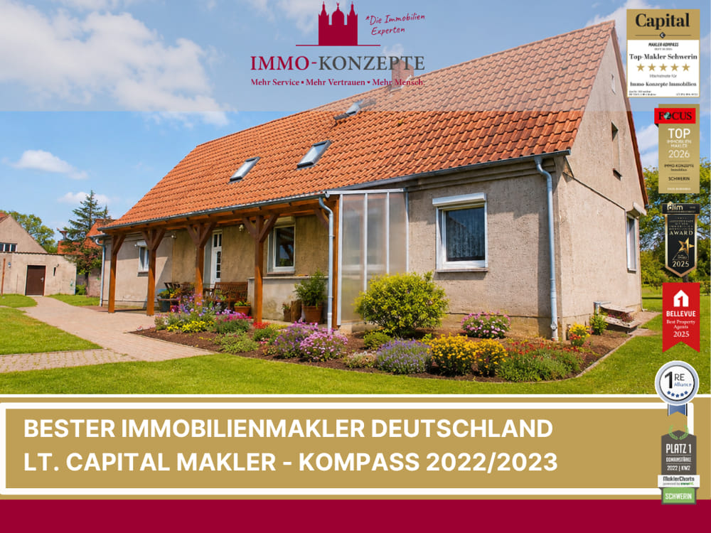 Immobilie in Crivitz - Charaktervolles Einfamilienhaus mit großem Grundstück, massives Nebengebäude und 2 Garagen - Bild 0