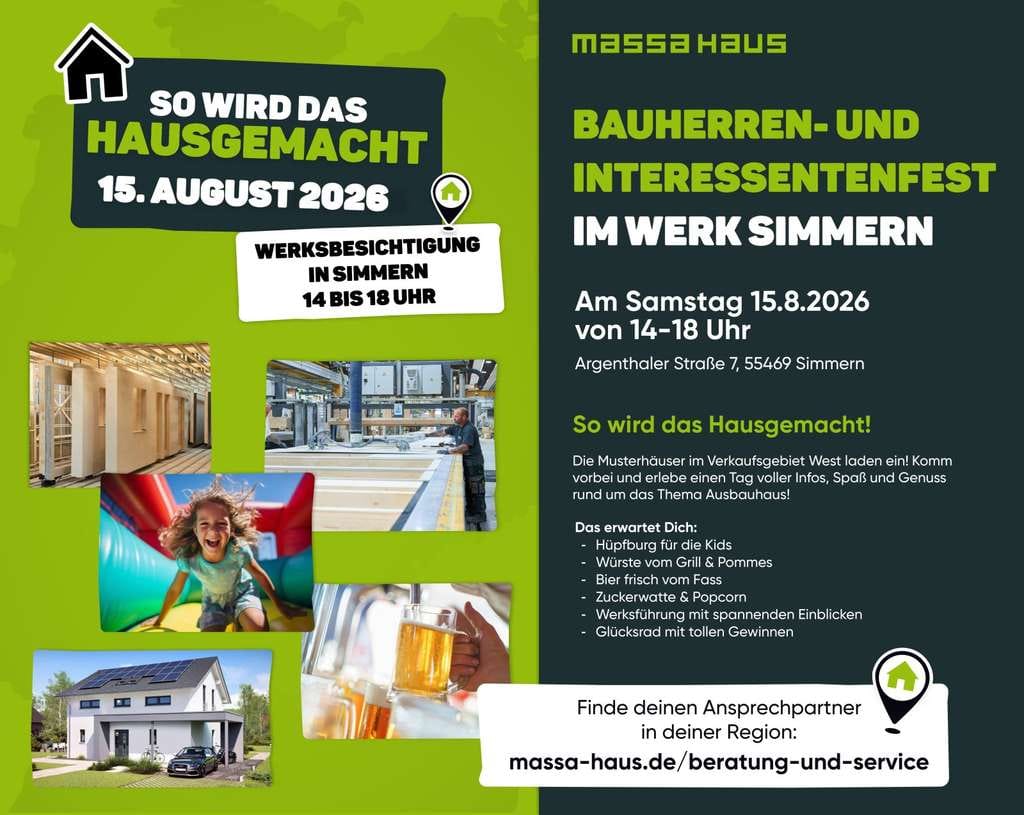 Immobilie in Hottenbach - So wird das Hausgemacht! Bauherren und Interessentenfest in Simmern am 15.08.26! - Bild 0