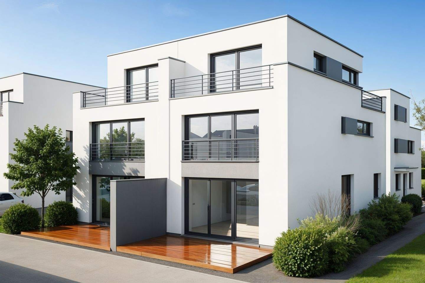 Immobilie in Bodenheim - ***Zeitlos modern: Neubau-Doppelhaushälfte im Bauhaus-Stil in Bodenheim*** - Bild 0