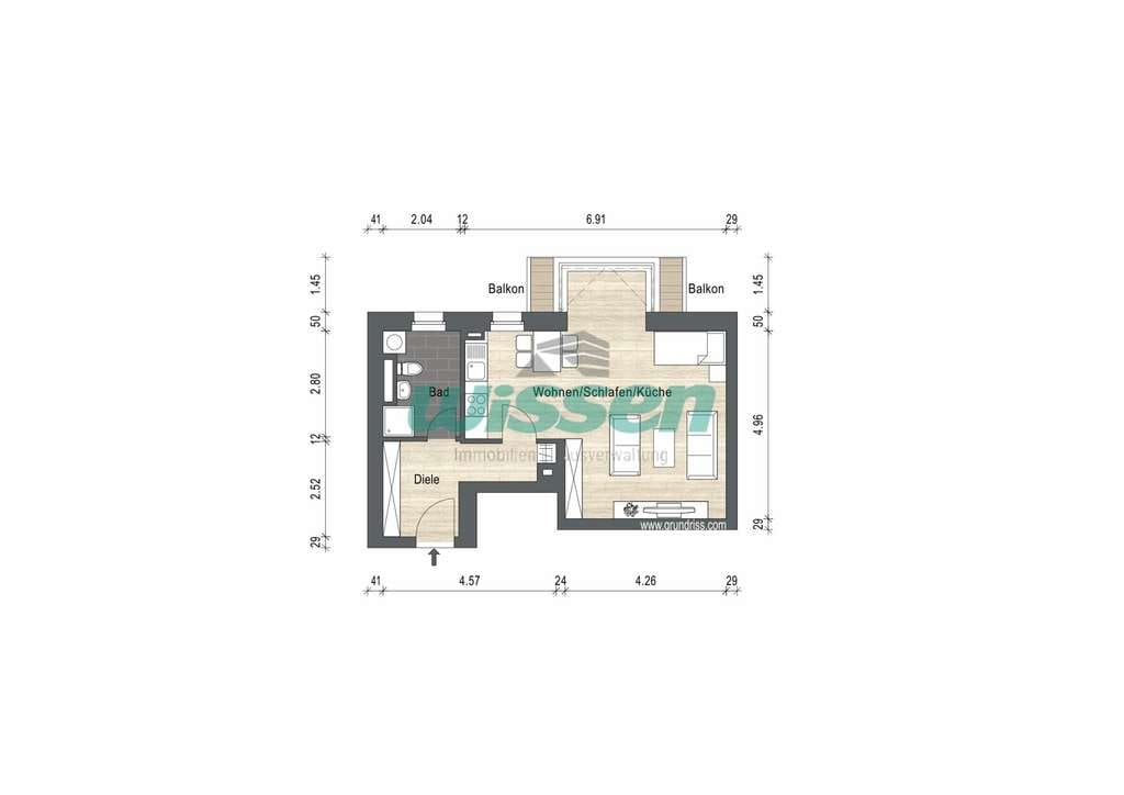 Immobilie in Bad Neuenahr-Ahrweiler - Vermietetes Apartment als Kapitalanlage im Zentrum von Bad Neuenahr! - Bild 2