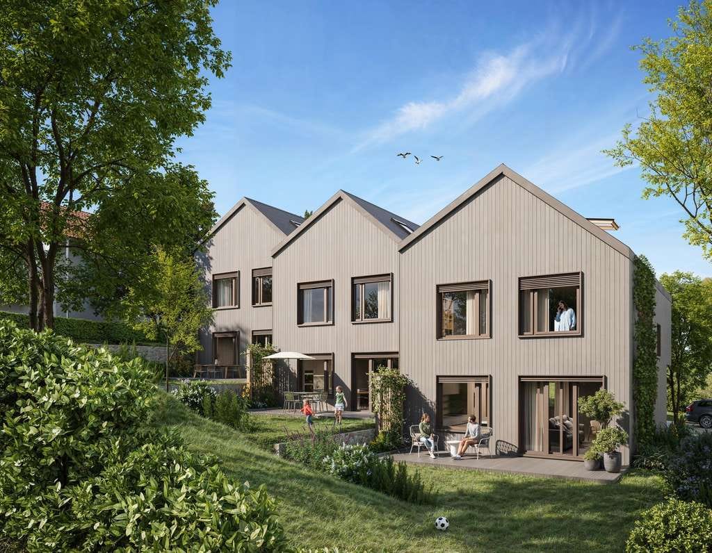 Immobilie in Raisting - NEUBAUPROJEKT: Drei Architektenhäuser in Massivholzbauweise - Bild 1
