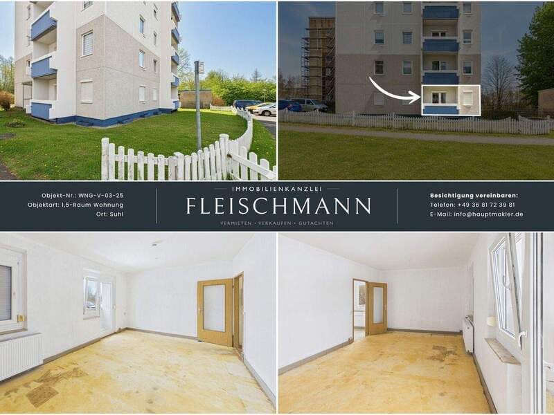 Immobilie in Suhl - Top-Investment in Suhl: Gepflegte 33 m² Erdgeschosswohnung ohne Sanierungsstau oder Selbsteinzug? - Bild 0