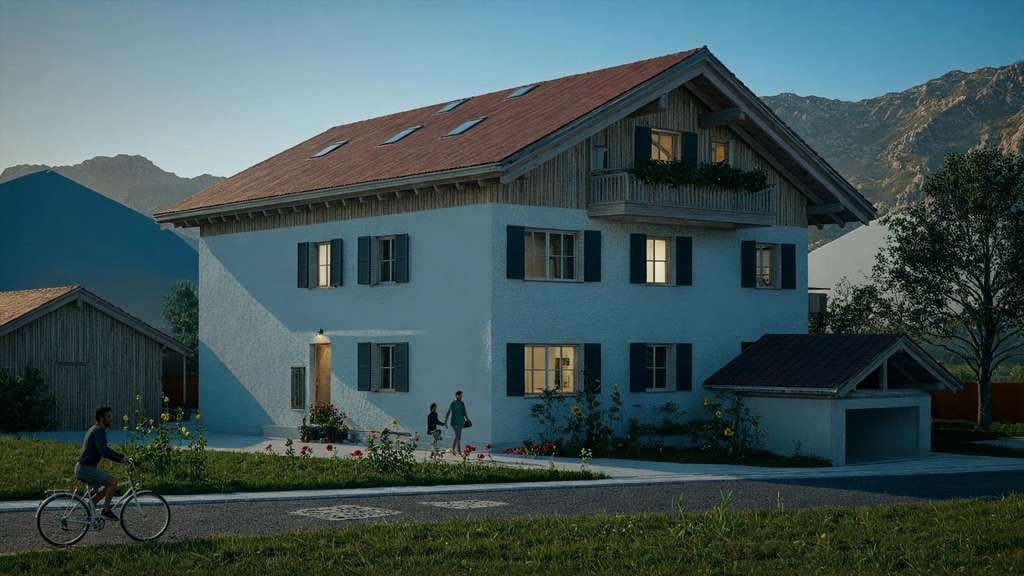 Immobilie in Riegsee - 2-Zimmer-Wohnung in Eschenlohe mit Terrasse und Gartennutzung - Bild 0