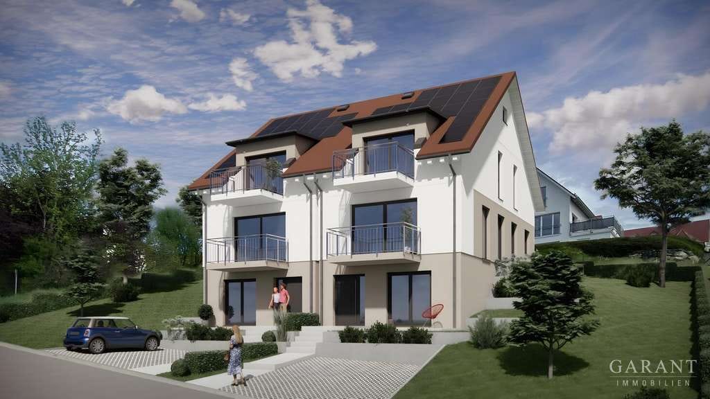 Immobilie in Eppishausen - Moderne Neubau-Doppelhaushälfte in sonniger Aussichtslage von Eppishausen - Schlüsselfertig! - Bild 0