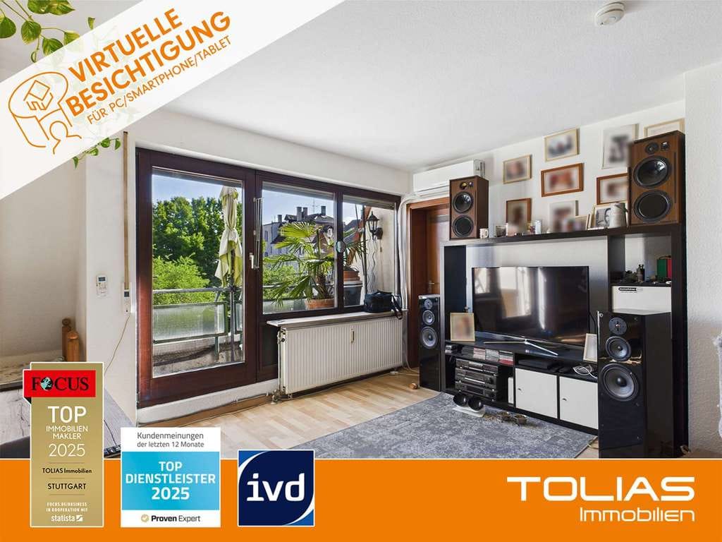 Immobilie in Stuttgart - 1-Zimmer-Wohnung mit Balkon und Tiefgaragenstellplatz in Zuffenhausen - Bild 0