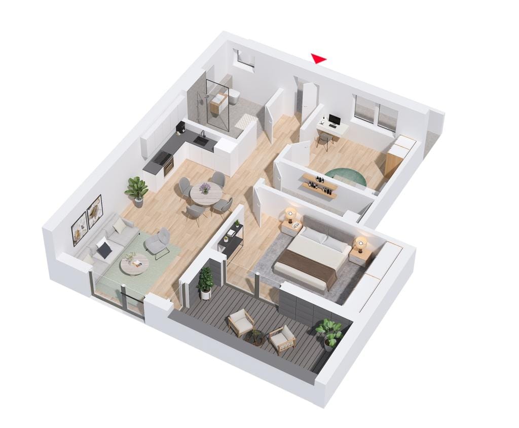 Immobilie in Loiching - Dachgeschosswohnung in Loiching - Bild 3