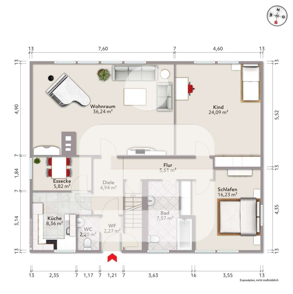 Immobilie in Tuntenhausen - Großzügiges Einfamilienhaus mit Ausbaureserve 

 - Bild 1