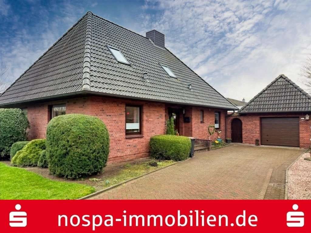 Immobilie in Oldersbek - Tlw. unterkellertes Einfamilienhaus mit Anbau, Sauna, Garage und Terrasse nahe der Kreisstadt Husum - Bild 0