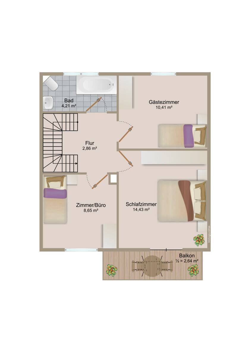 Immobilie in Ebersberg - Familienfreundliches Reihenmittelhaus mit Südterrasse  und Garten mit Potential - Bild 3