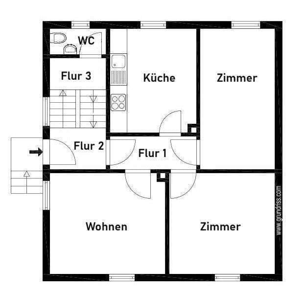Immobilie in Bubenreuth - Stark sanierungsbedürftige Doppelhaushälfte für RENOVIERUNGSPROFIS  - Bild 3