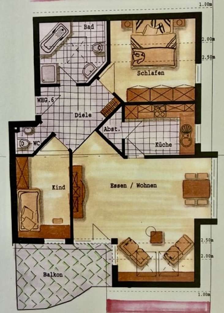 Immobilie in Kupferzell - Sehr schön gelegene Dachgeschosswohnung mit atemberaubenden Weitblick ! - Bild 4