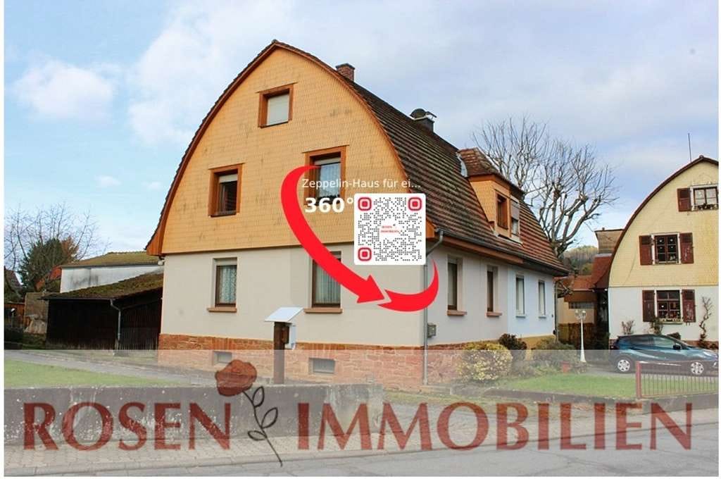 Immobilie in Michelstadt - Zeppelin-Haus für einen Neuanfang + Grünland - Bild 0