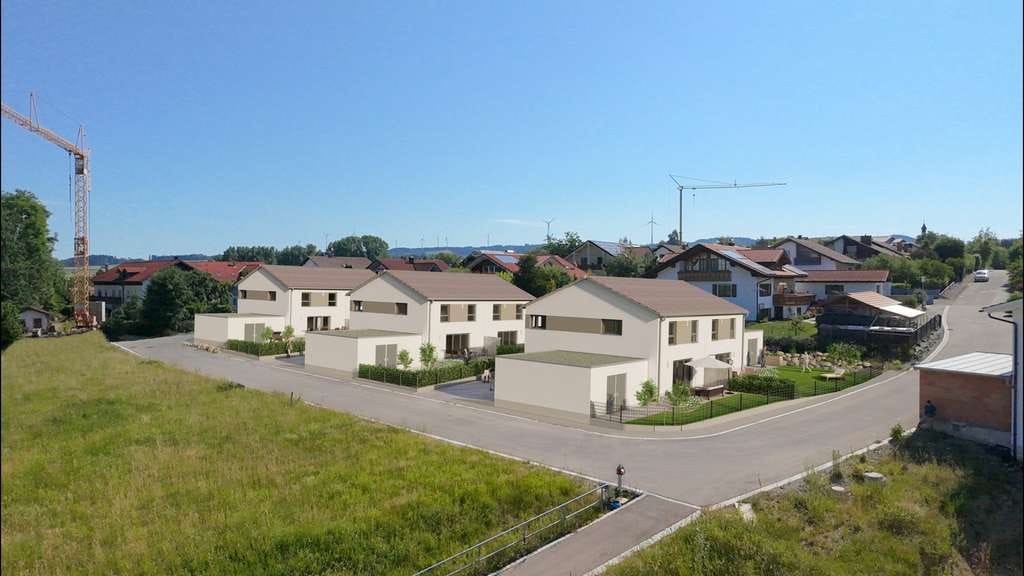 Immobilie in Wildpoldsried - NEUBAU-DHH! MODERNES Wohnen mit SICHTDACHSTUHL! Leben im ENERGIEDORF Bayerns! Effizienzhaus 55! - Bild 1