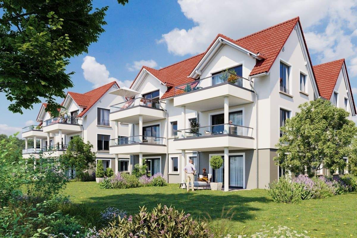 Immobilie in Erpolzheim - 3-ZIMMER-WOHNUNG MIT TERRASSE UND GARTEN IM GRÜNEN - Bild 1