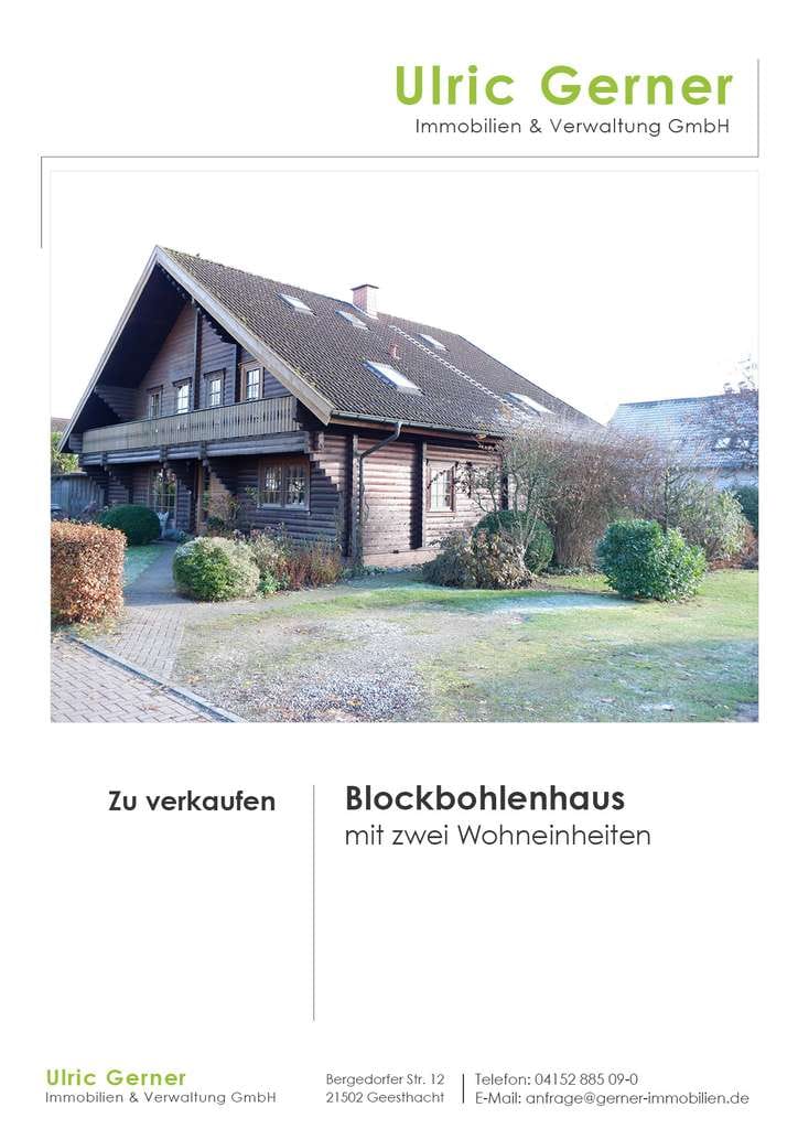 Immobilie in Kröppelshagen-Fahrendorf - Original Blockbohlenhaus mit zwei Wohneinheiten und Vollkeller - Bild 0
