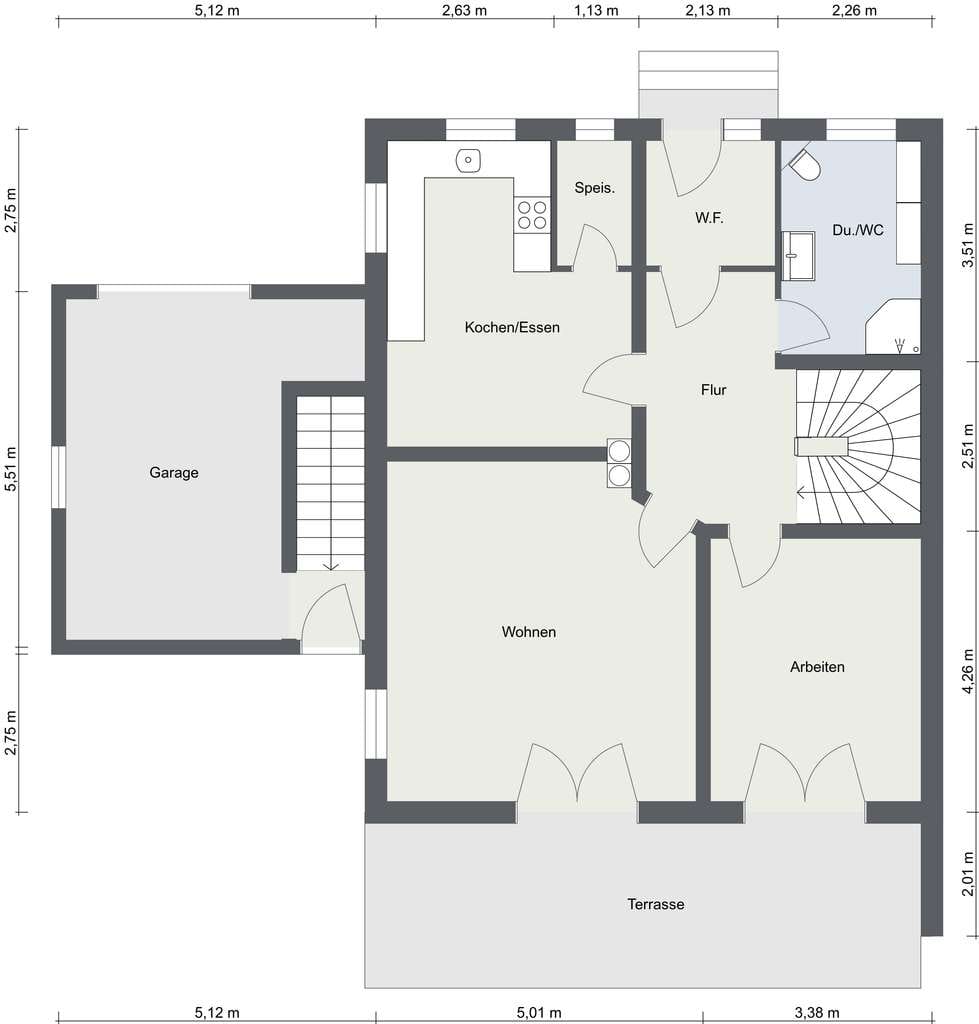 Immobilie in Hofkirchen - Sehr gepflegtes Einfamilienhaus/Doppelhaushälfte mit Garten und Terrasse in zentraler Lage - Bild 3