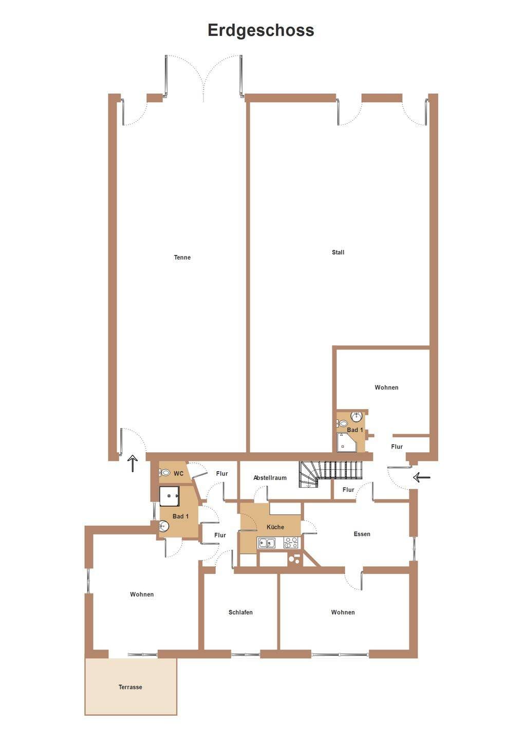 Immobilie in Bockhorn - gepflegter Resthof mit Wohn- u. Wirtschaftsgebäuden                     und 1,5 ha Ländereien - Bild 4