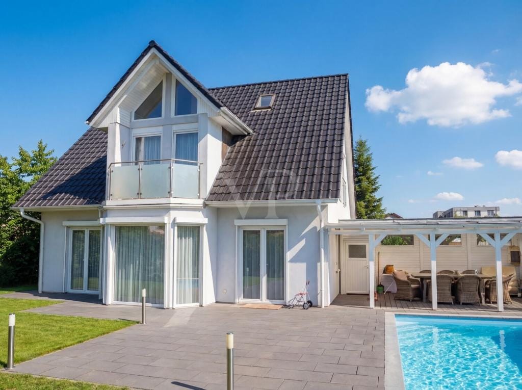 Immobilie in Lambrechtshagen - Exklusives Wohnen mit hoher Lebensqualität: Architektenhaus mit Pool & Sauna in gehobenem Wohnumfeld - Bild 2