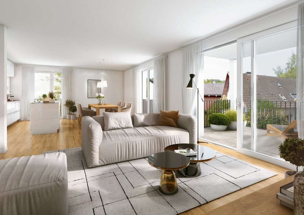 Immobilie in Heitersheim - NEUBAU-Traumwohnung in Heitersheim, Honiggasse 4 Zimmer im OG, 2 Bäder und sonnigem Südbalkon! - Bild 2