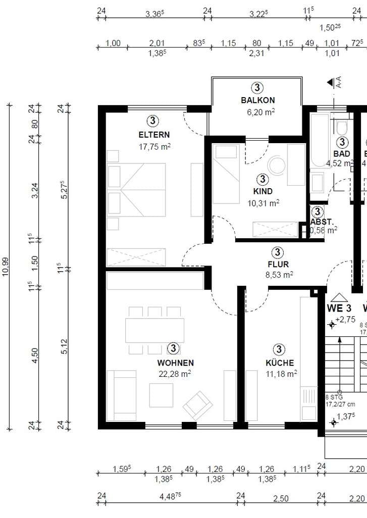 Immobilie in Urbar - Zur Eigennutzung provisionsfreie Eigentumswohnung 3ZKDB mit Balkon / Stellplatz - Bild 0