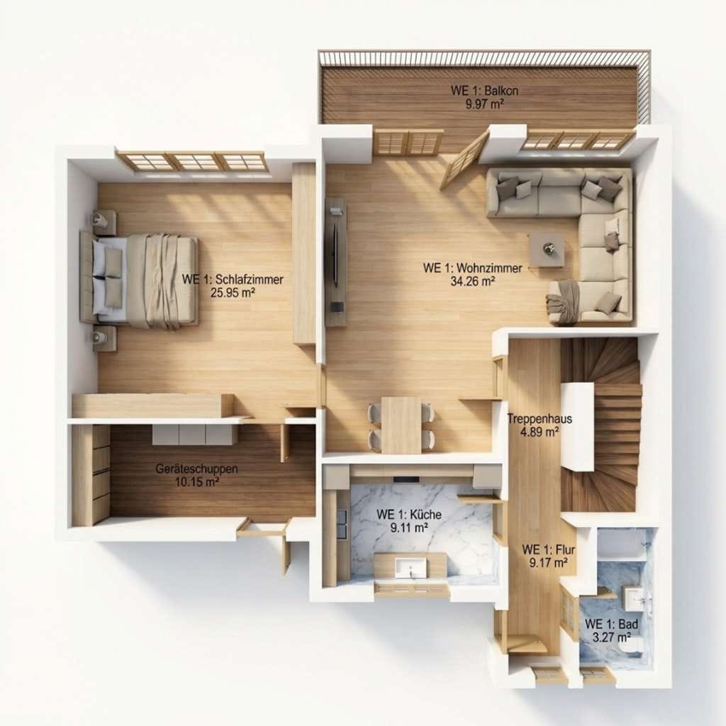 Immobilie in Bad Iburg - ‼️Top Lage von Bad Iburg 1 Haus - 5 Einheiten - freigestellter Renditetraum auf Erbbaurecht‼️ - Bild 1