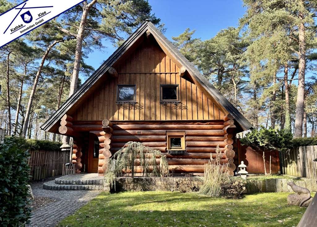 Immobilie in Ottersberg - Ein Zuhause mit Urlaubsgefühl: Kanadisches Naturstammhaus auf idyllischem Pachtgrundstück - Bild 1