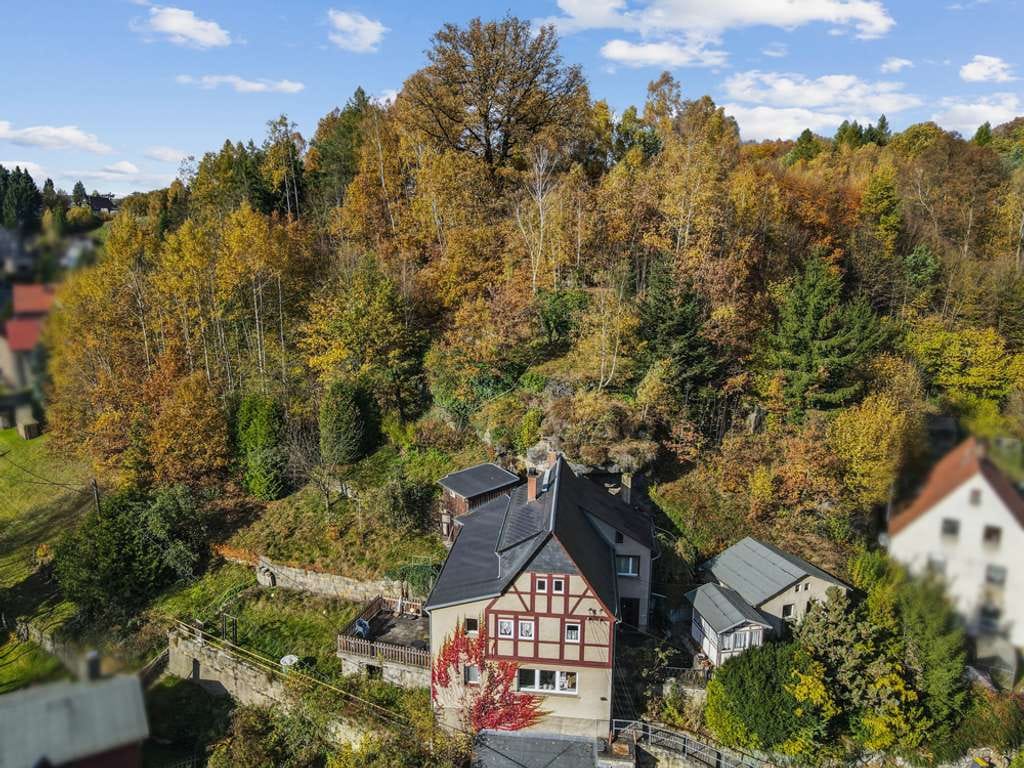 Immobilie in Bad Schandau - +Am Felsen des Elbsandsteingebirges – EFH inkl. Einliegerwohnung, Naturkulisse & wertvollen Extras!+ - Bild 1