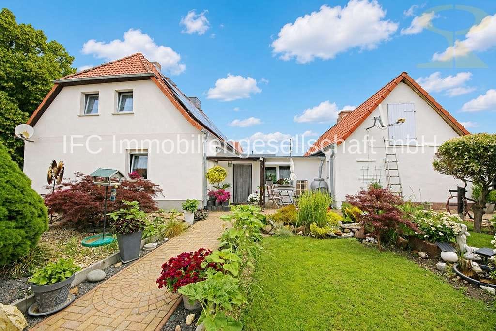 Immobilie in Südliches Anhalt - Doppelhaushälfte mit überdachter Terrasse, Pool, Garage und vielen Extras in Edderitz - Bild 2