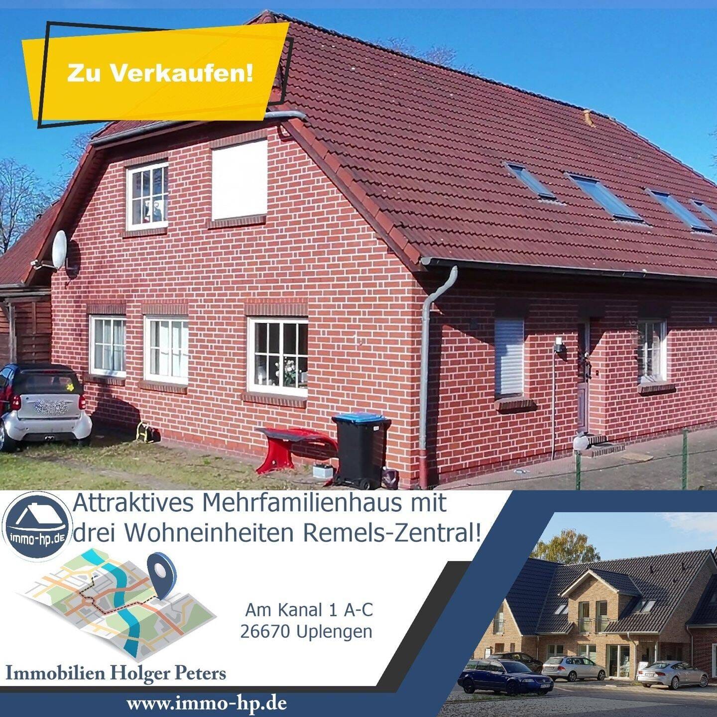 Immobilie in Uplengen - Attraktives Mehrfamilienhaus mit drei Wohneinheiten in zentraler Lage von Remels! - Bild 0