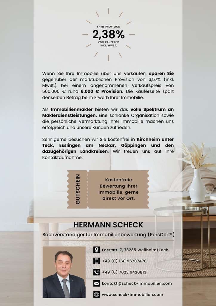 Immobilie in Dettingen unter Teck - Zweifamilienhaus mit Einliegerwohnung für Kapitalanleger oder Eigennutzung - Bild 2