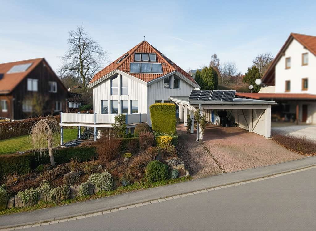 Immobilie in Untersiemau - Ein Architektur-Unikat: Individuelles Passivhaus mit ikonischem Sechseck-Dach - Bild 0