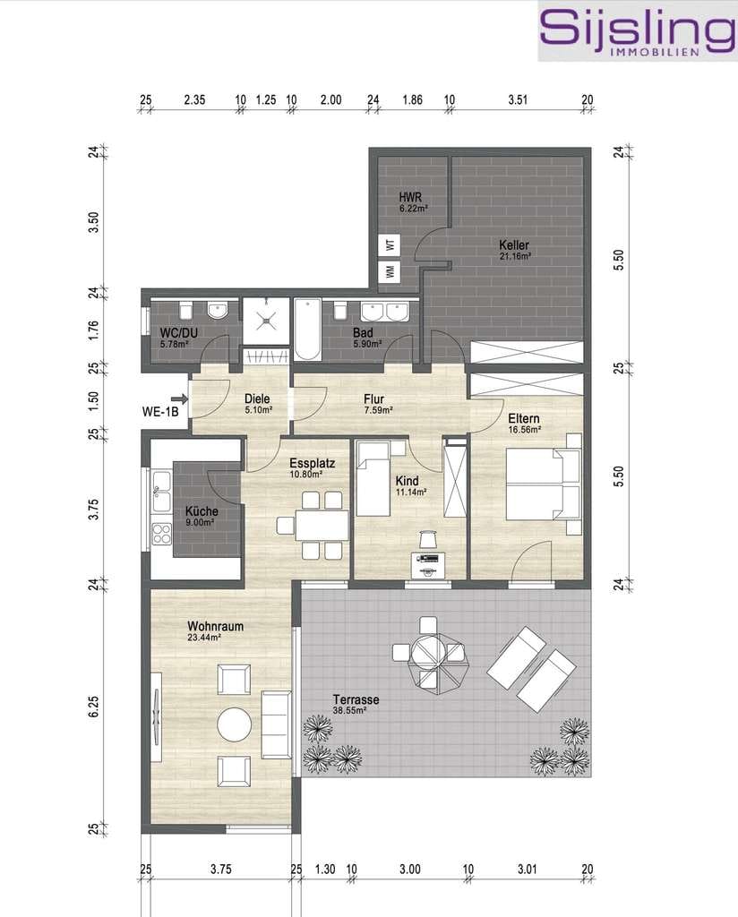 Immobilie in Haan - Kapitalanlage oder spätere Nutzung! Attraktive Terrassen-Wohnung mit Tiefgarage - Bild 1