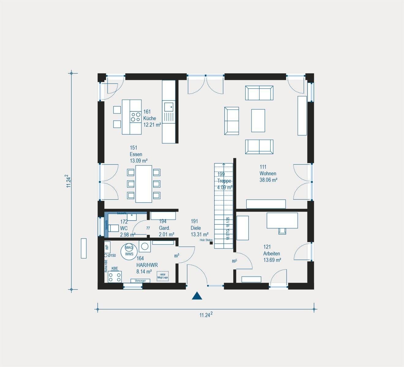 Immobilie in Roetgen - Individuelles Einfamilienhaus in Roetgen - Flexibel geplantes Zuhause mit allkauf Dienstleistungspaket Pro Time für Heimwerker - Bild 2