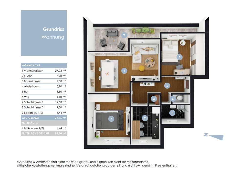Immobilie in Ottobrunn - Bezugsfrei! Sanierte 3-Zimmer-Wohnung mit Balkon & Tiefgarage - Bild 0