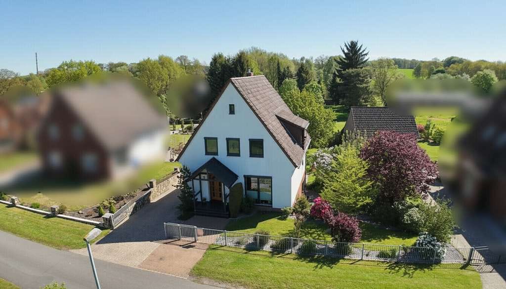 Immobilie in Dünsen - Idyllisches Einfamilienhaus in direkter Feldrandlage - Bild 1