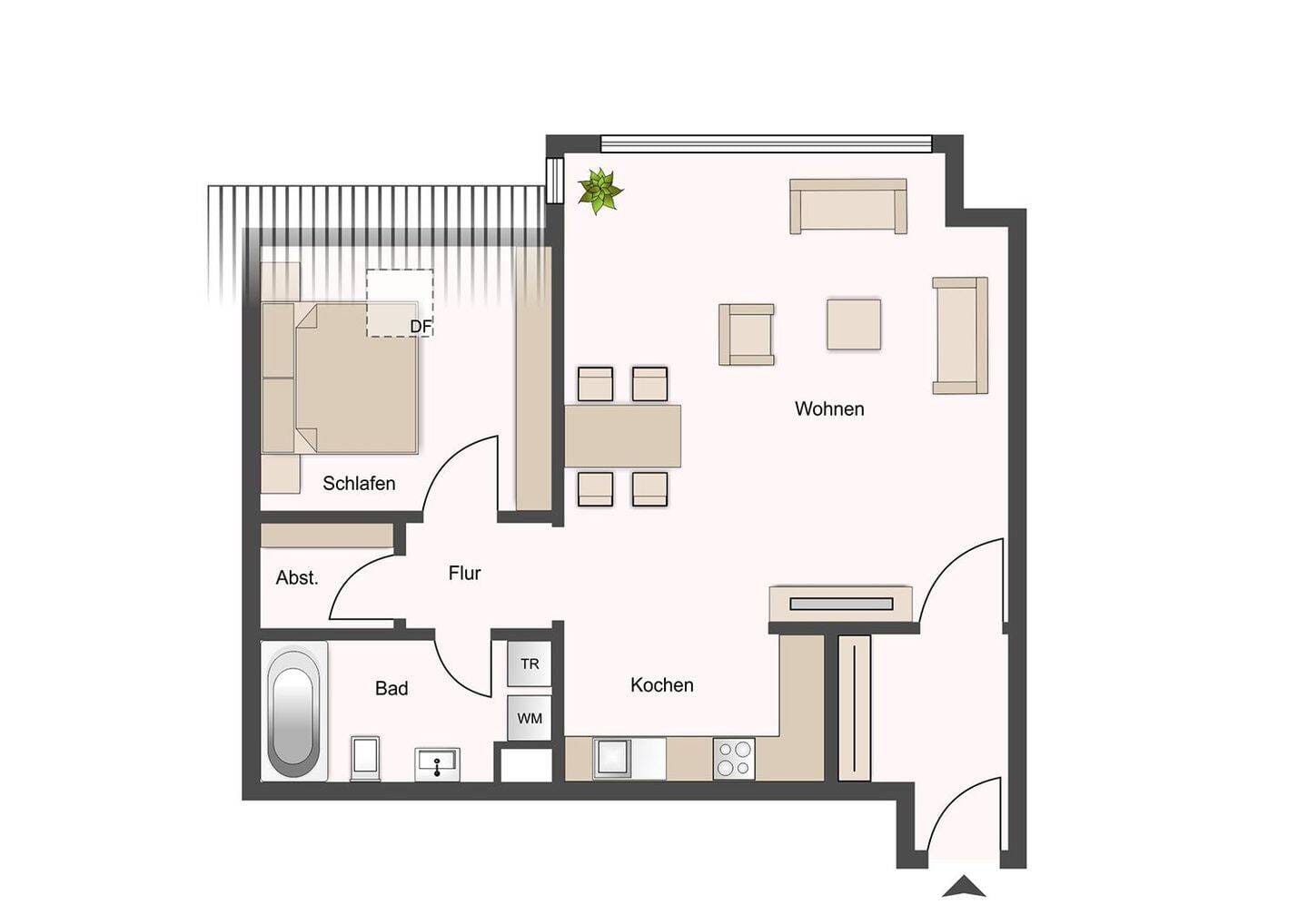 Immobilie in Kargow - Investieren Sie in Sachwerte - 2 Zi. Wohnung im schönen Waren.  - Bild 3