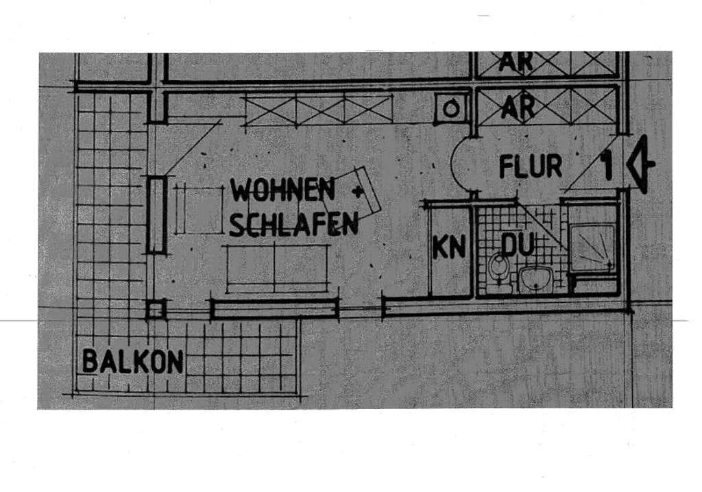 Immobilie in Leimen - Leimen: 1 ZKB, gut vermietet, mit großem Balkon und StPl, keine Käufer-Prov. - Bild 1