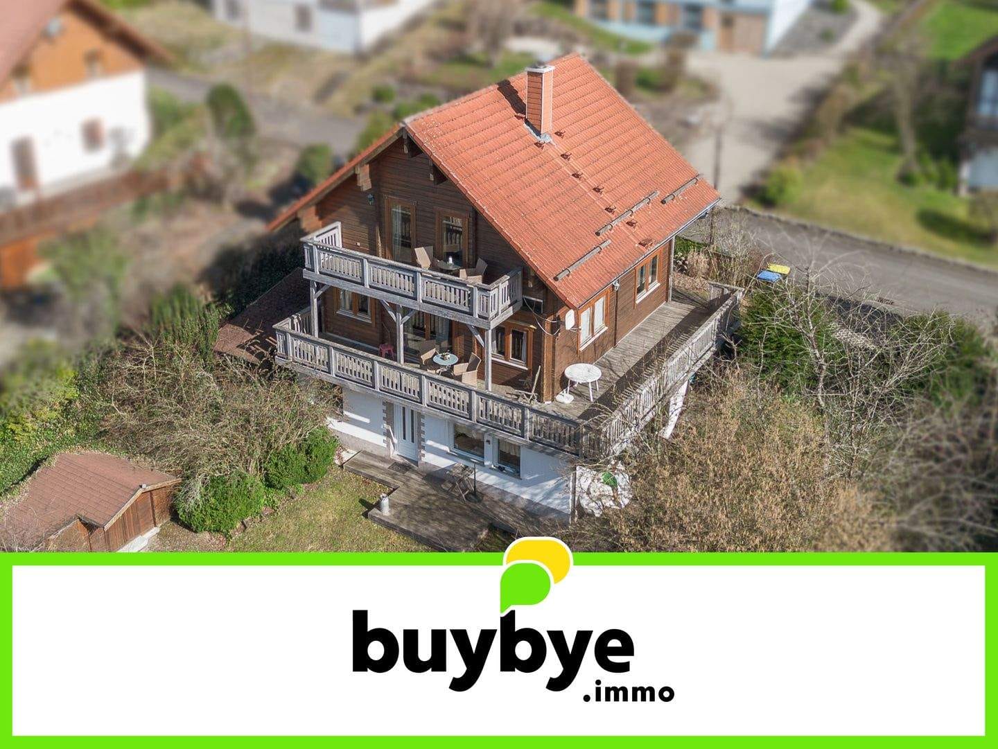 Immobilie in Hilders - Hilders: Ferienhaus / Holzblockhaus mit 2 Ferienwohnungen + Kellerwohnung inkl. Schäferwagen - Bild 0