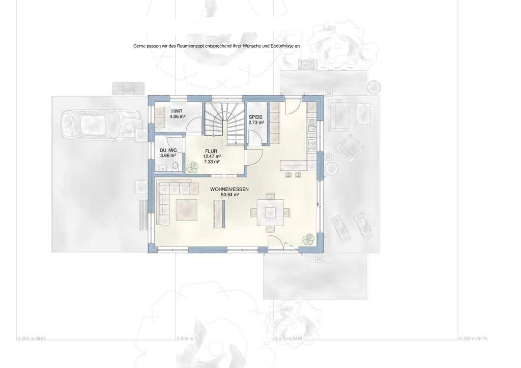 Immobilie in Künzing - Null-Energie-Einfamilienhaus - Wohnfläche erweiterbar - Bild 3