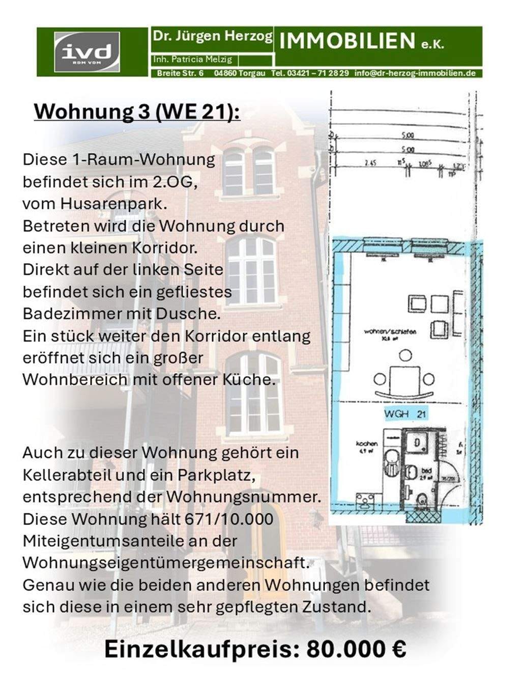 Immobilie in Dreiheide - Paketkauf von 3-Vermieteten-Eigentumswohnungen im Husarenpark, in 04860 Torgau - Bild 3