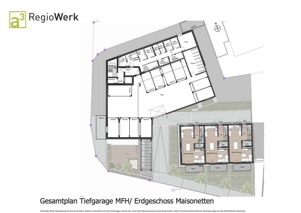 Immobilie in Binzen - Neubauprojekt in Binzen: 2-Zimmer Wohnung im 1. OG mit TG-Stellplatz in einem Mehrfamilienhaus - Bild 2